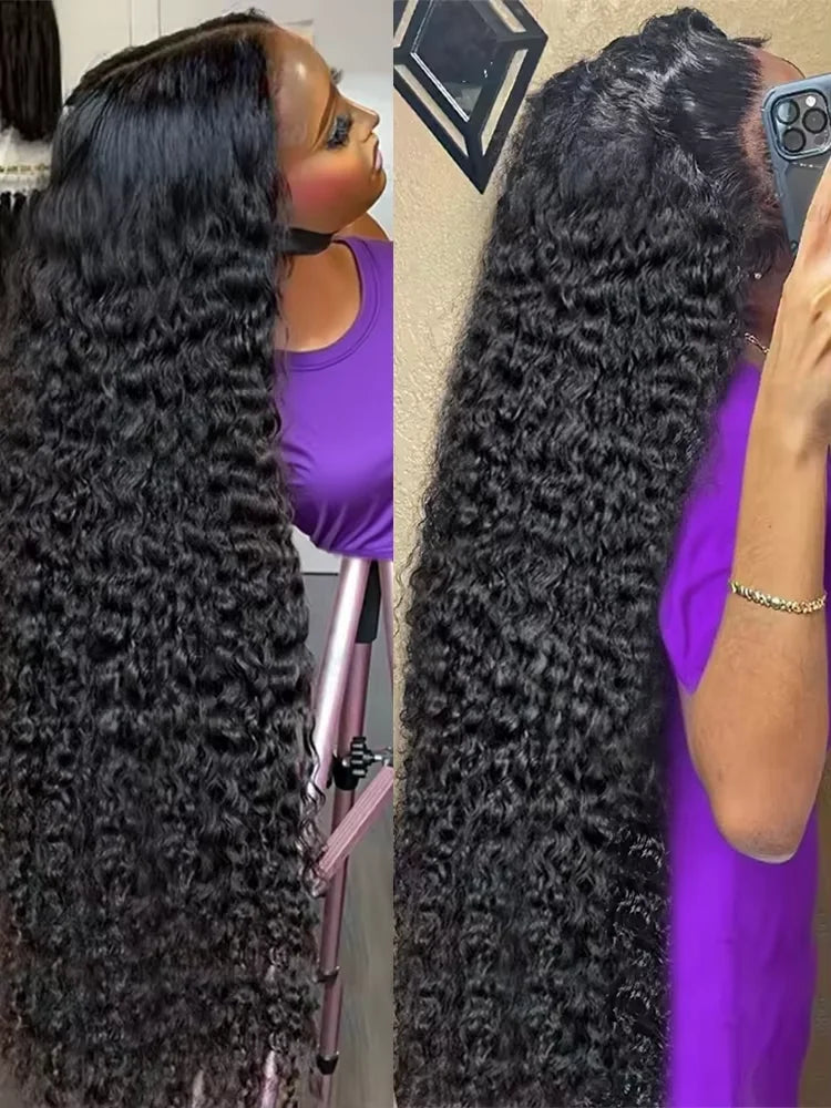HD Lace Front Human Hair Wigs Deep Wave  Wig.