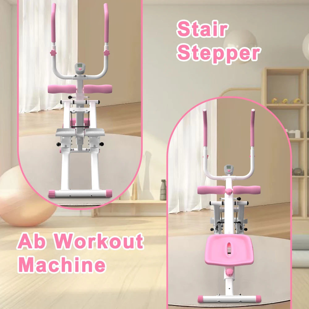 2-In-1 Stair Stepper And Ab Workout Multifunctional Machine.