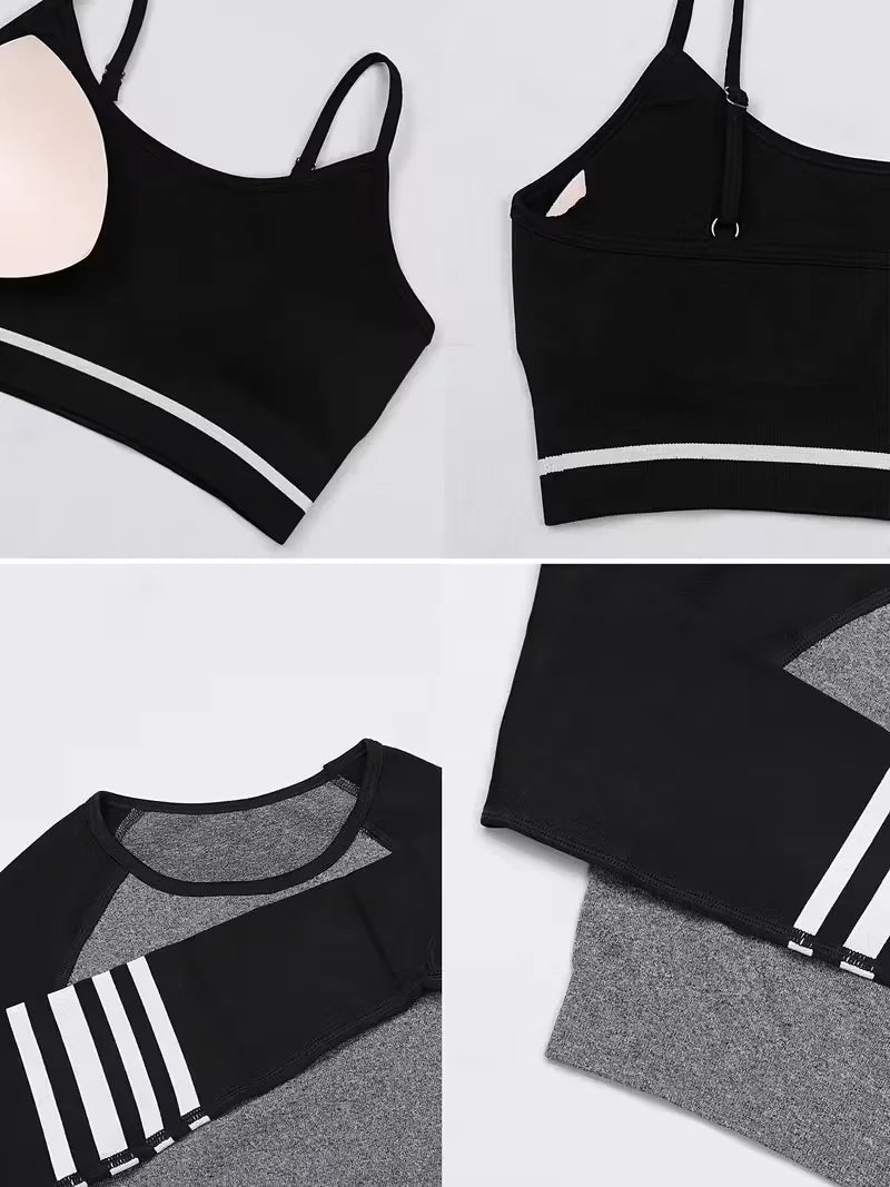 3-Piece Women's Striped Tracksuit