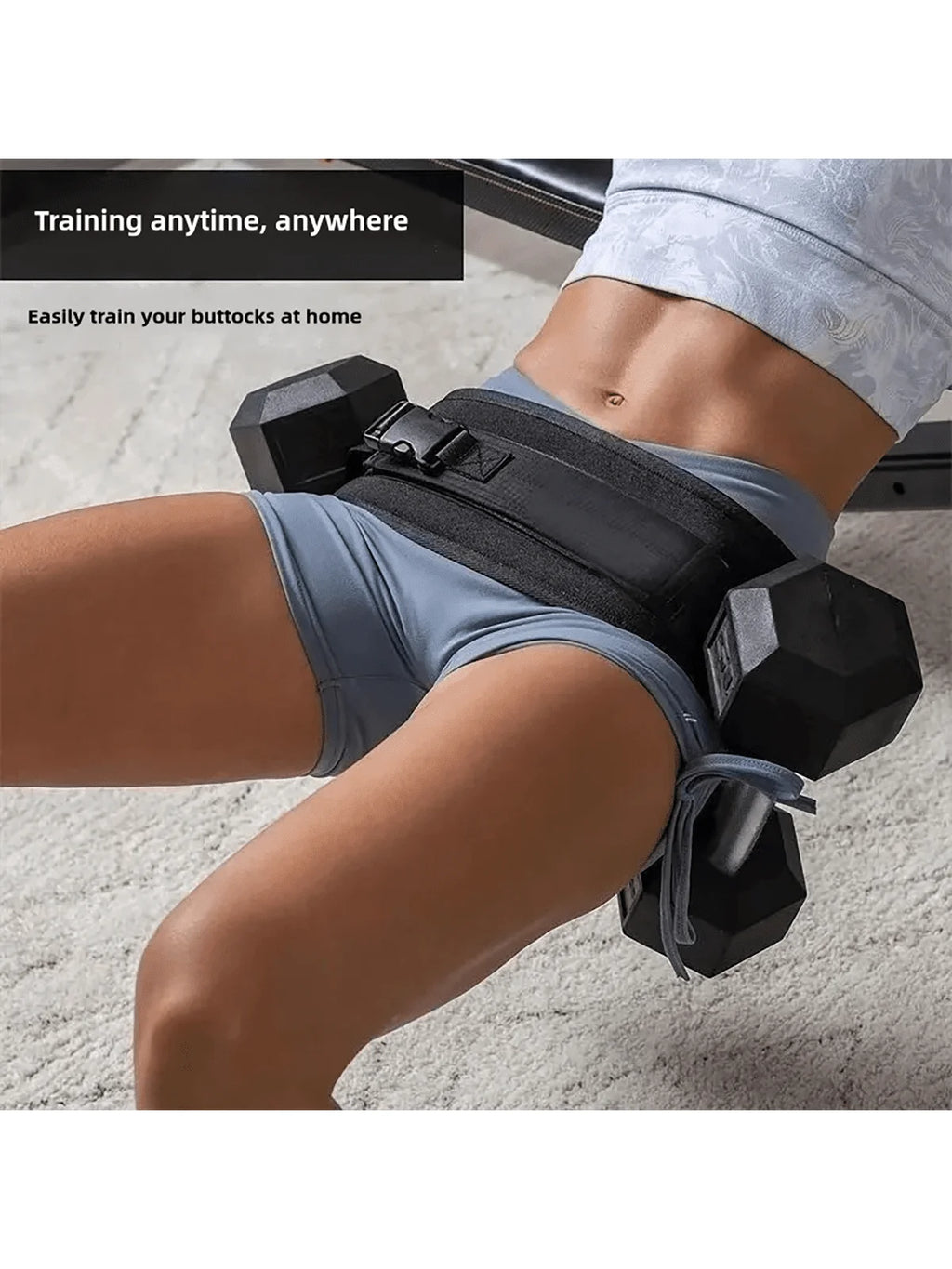 Glute Bridge Resistance Dumbbell Portable Weighted Band,