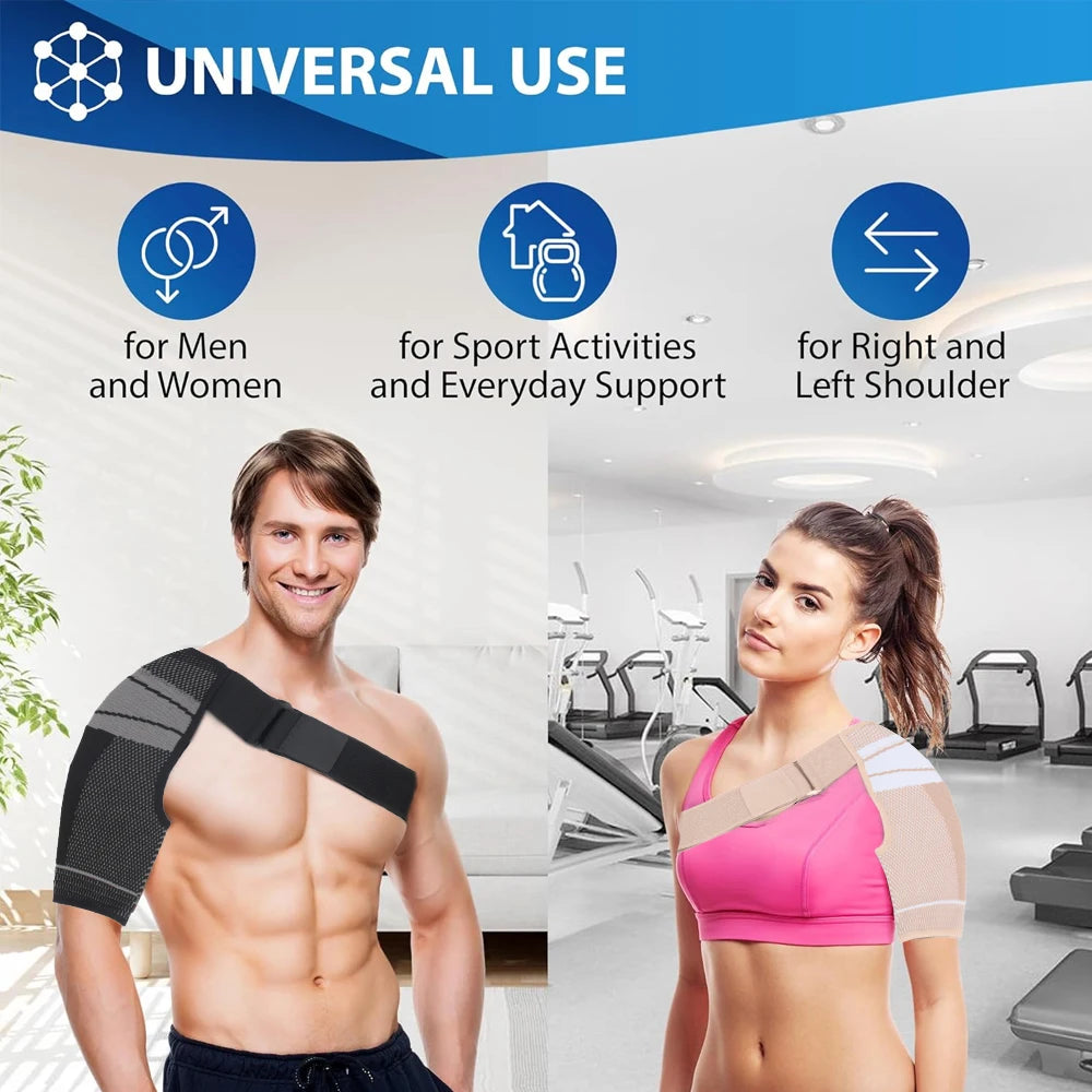 Shoulder Brace for Stabilizer Compression Sleeve With Adjustable Strap.