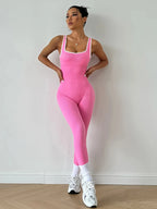 Ribbed  Women Seamless Workout Jumpsuit