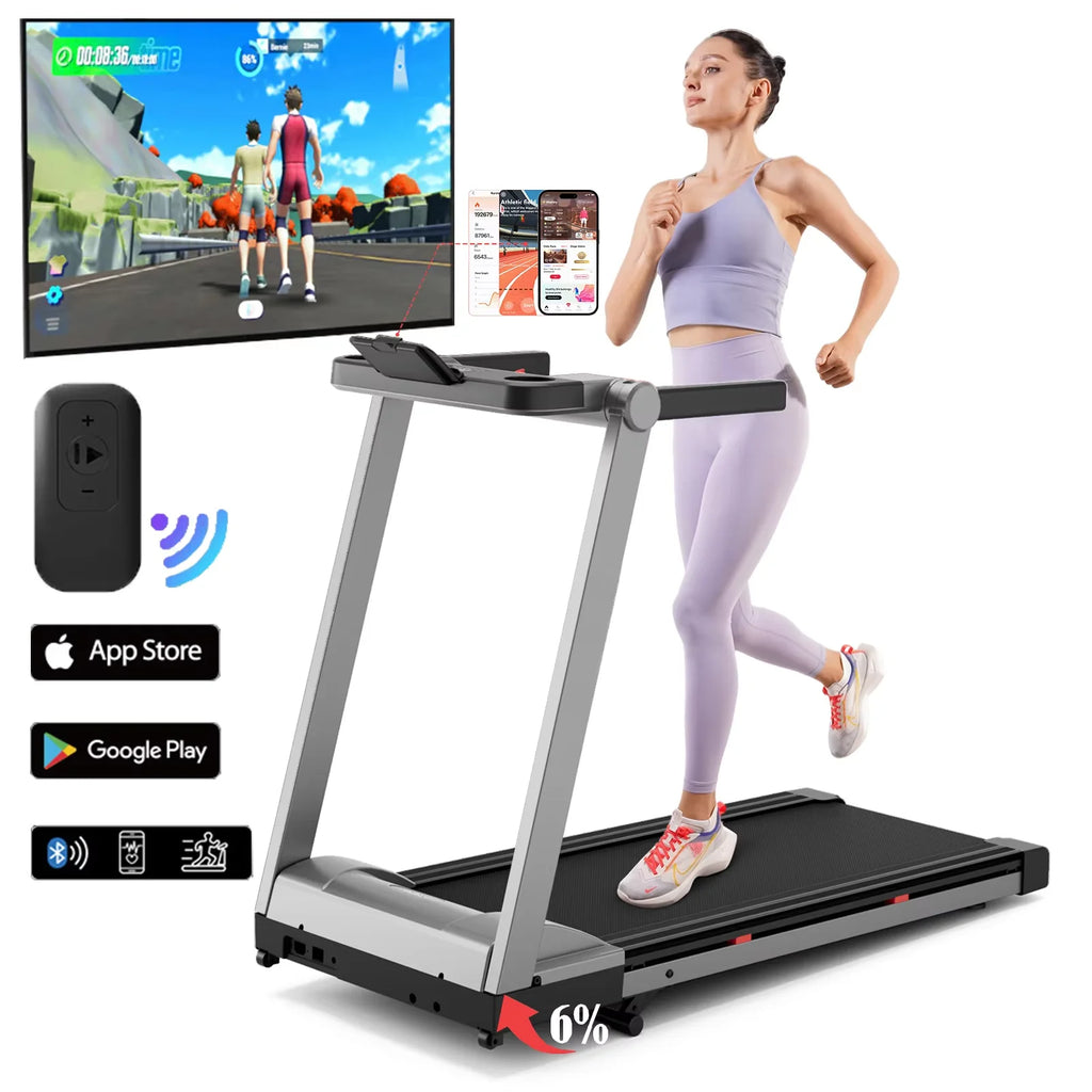 Foldable Data Monitoring Incline Home Treadmill