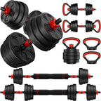 Adjustable Dumbbell Set, 20-90lbs Free Weights for Men and Women