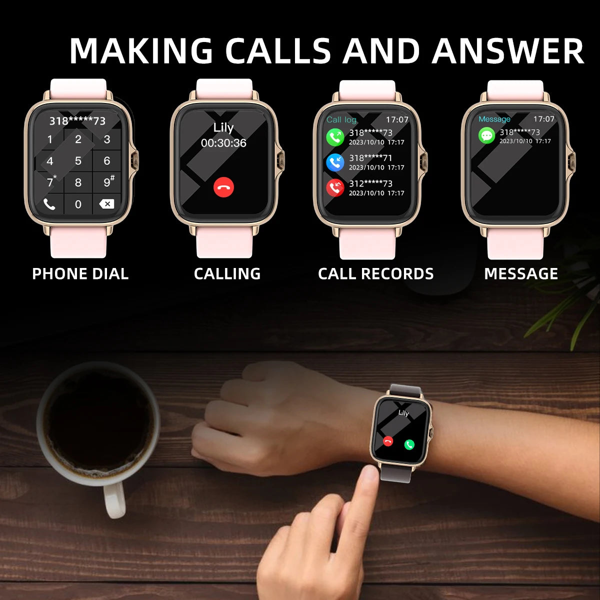 'Smart Watch with Alerts For iPhone Android.