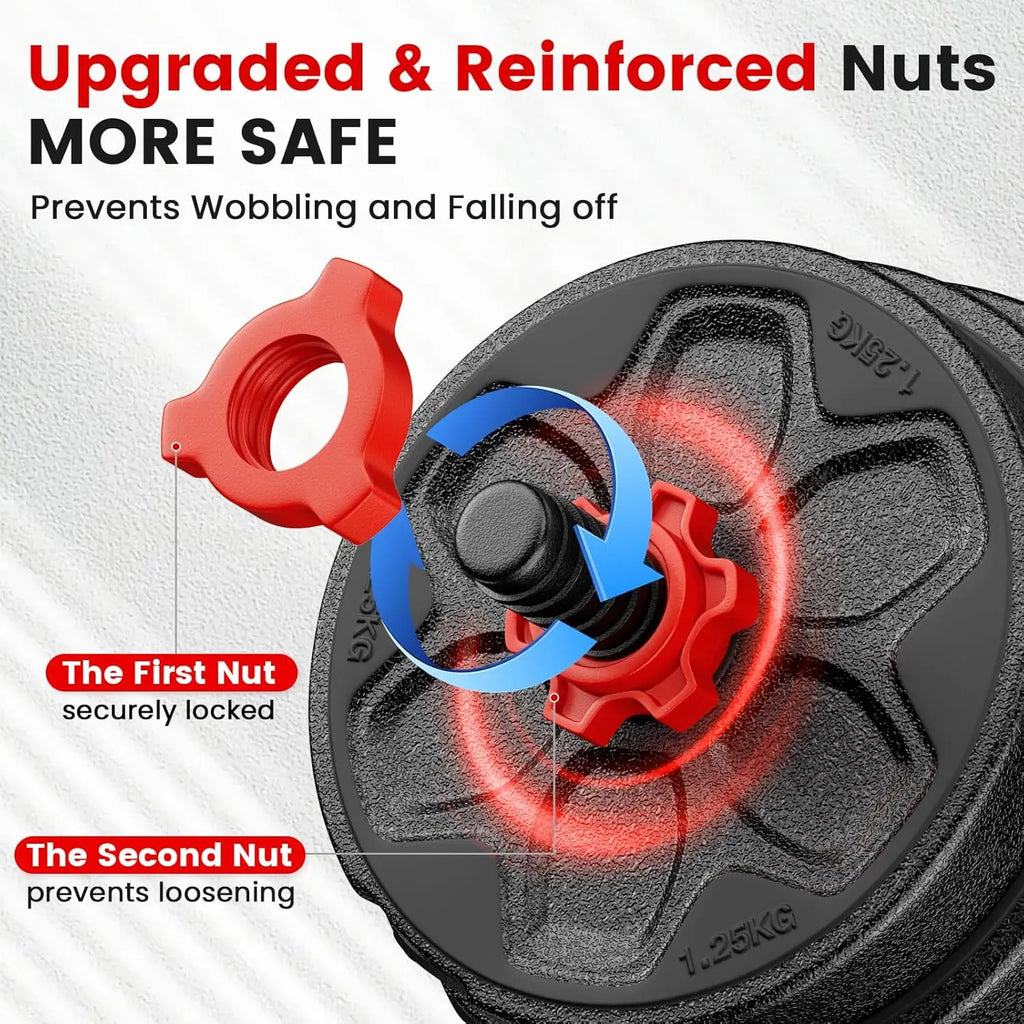 Adjustable Dumbbell Set, 20-90lbs Free Weights for Men and Women