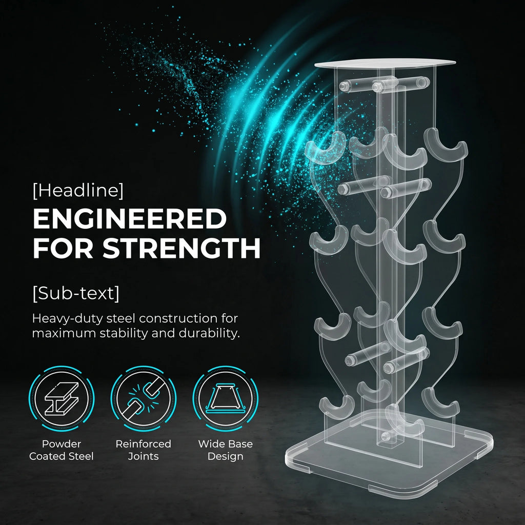 Vertical Dumbbell Heavy Duty Steel Weight Organizer for Home Gym Workout