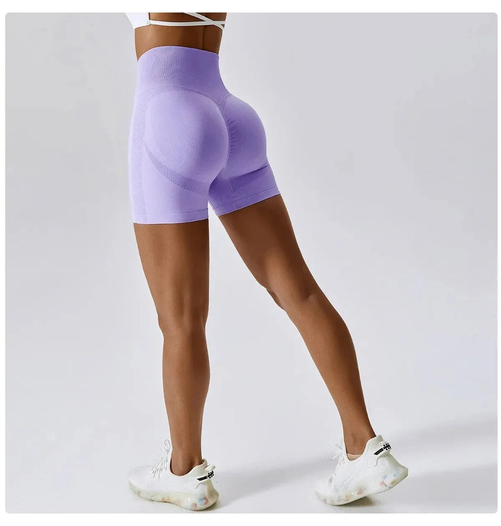 Seamless High Waist Fitness Sports Shorts