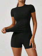 Sports High Waist Tummy Control Butt Lifting Shorts Set.