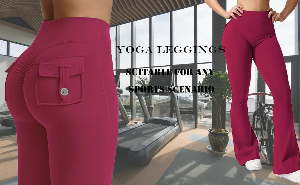 High-Waisted Tummy-Control Wide-Leg Leggings,