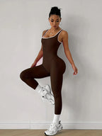 Ribbed  Women Seamless Workout Jumpsuit