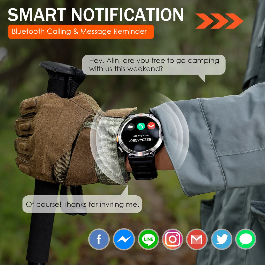 Bluetooth smartwatch Full Touch Screen Health Monitor