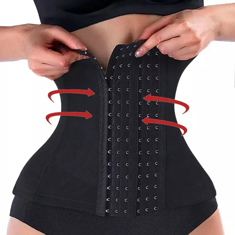 Slimming Waist Trainer Fat Compression, Firm Hook Corset