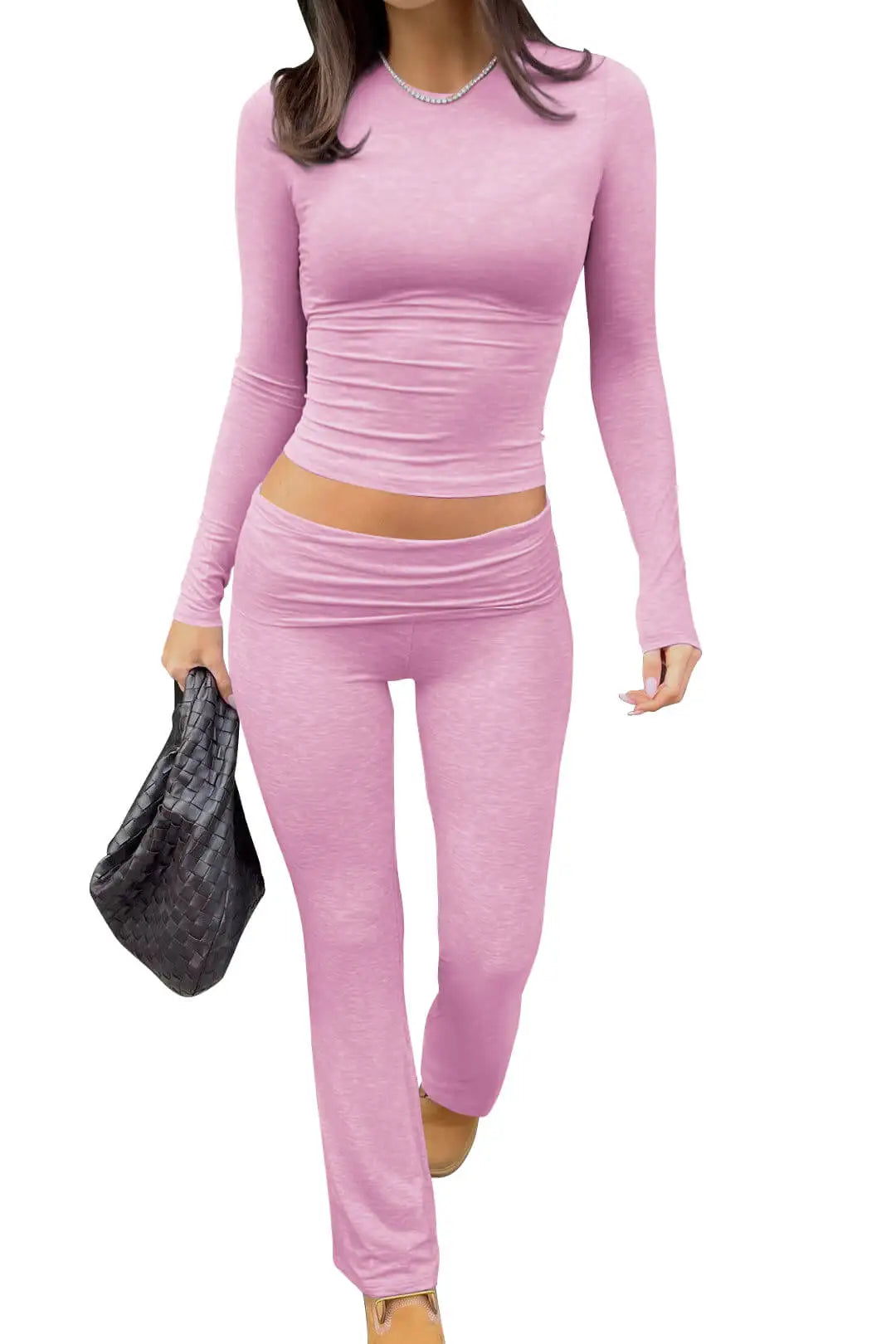 Women's Yoga Two-Piece Wide-Leg Activewear Set