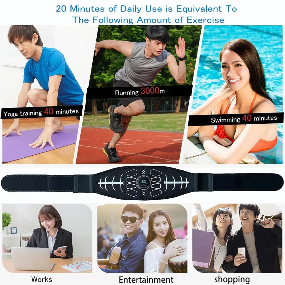 Abdominal Toning Belt Muscle Toner EMS Muscle Stimulator
