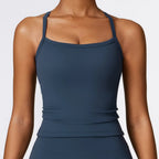 Cross Back Yoga fitness Sports Bra.