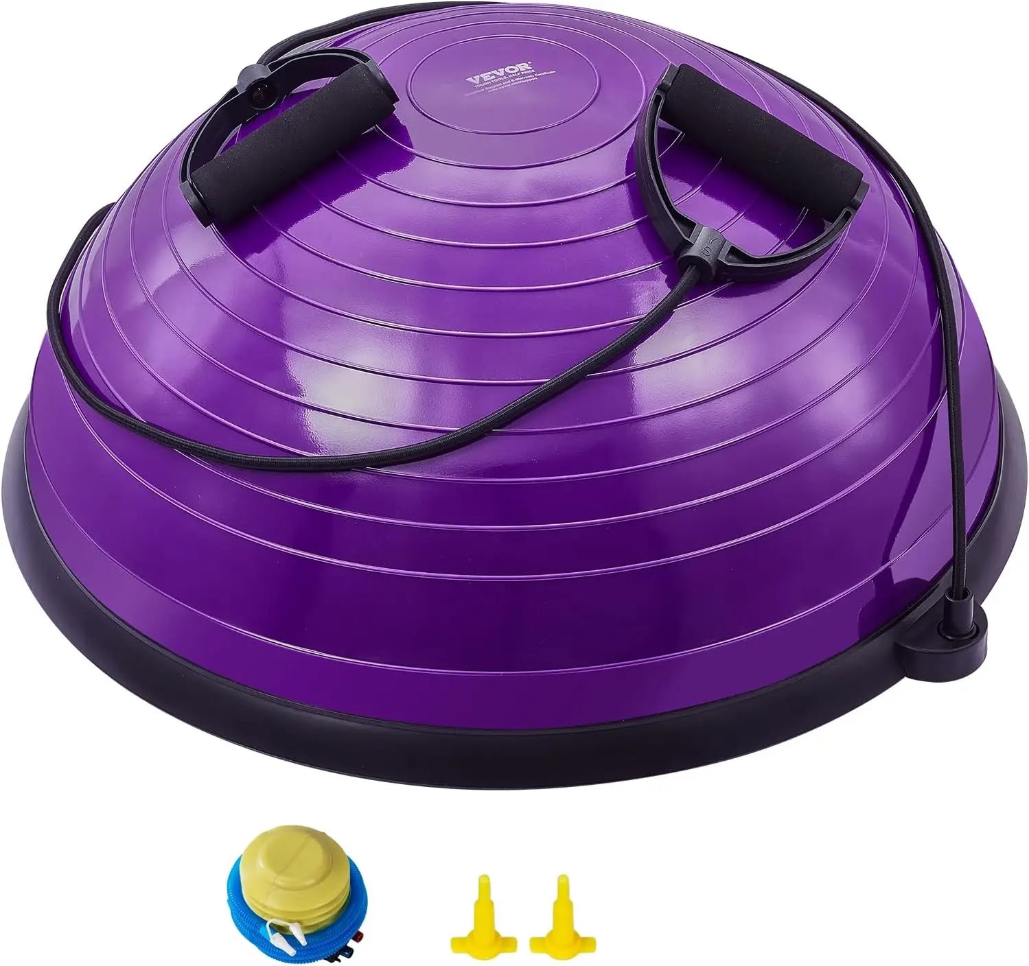 Full Body Half Exercise Ball with Resistance Bands