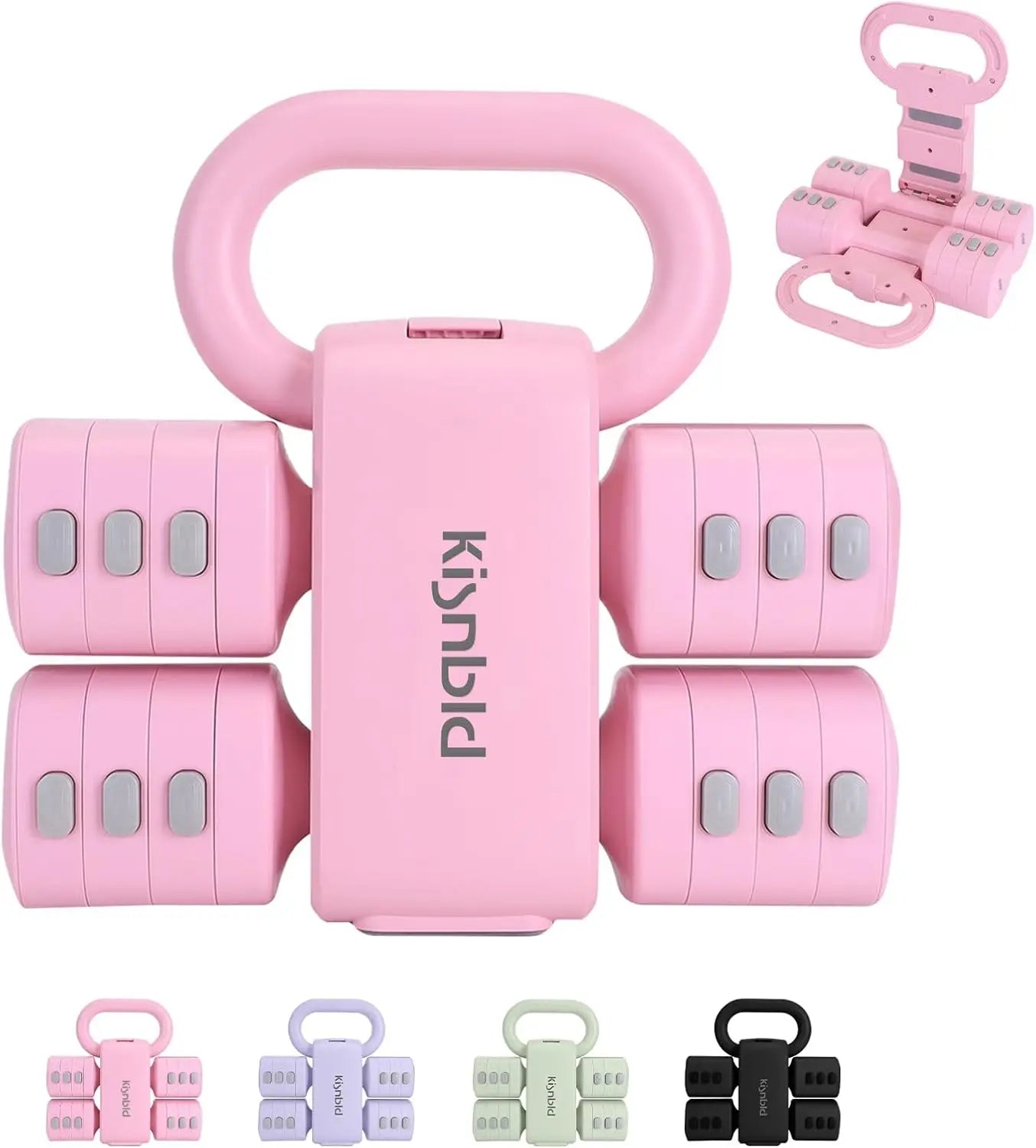 Adjustable Dumbbell Set of 2, 4-in-1Weights