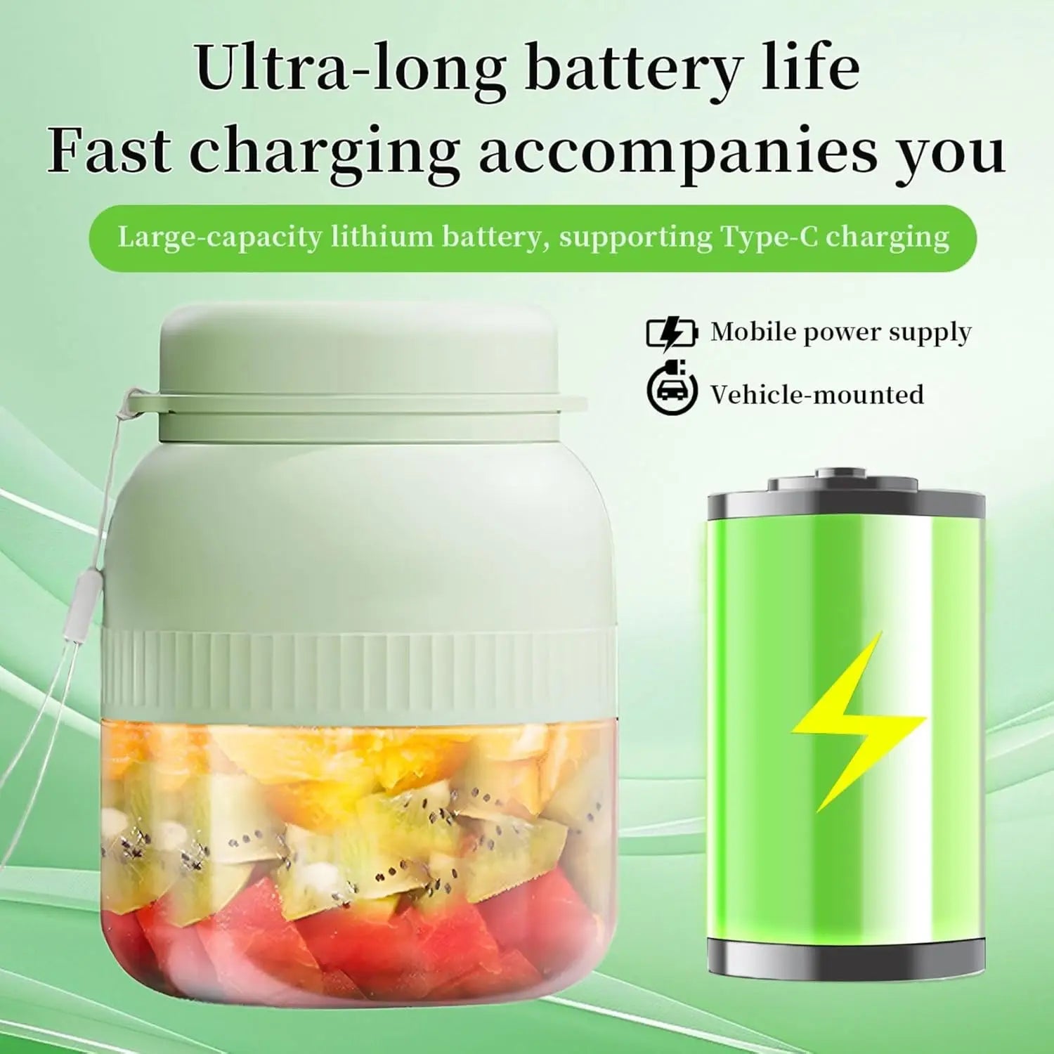 Portable Travel Rechargeable Blender for Smoothies & Shakes