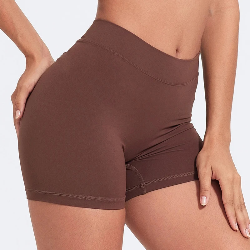 Sexy V-Back Shorts High Waisted Hip Lifting Yoga Shorts