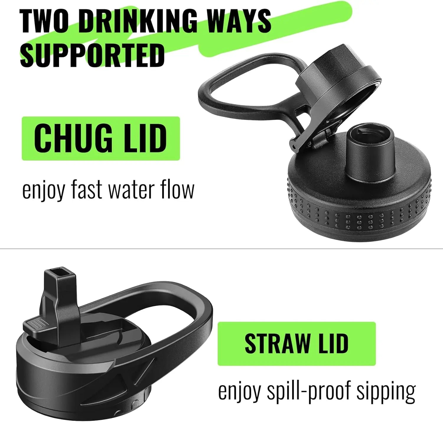 64 oz Glass Water Bottle with Straw & Handle