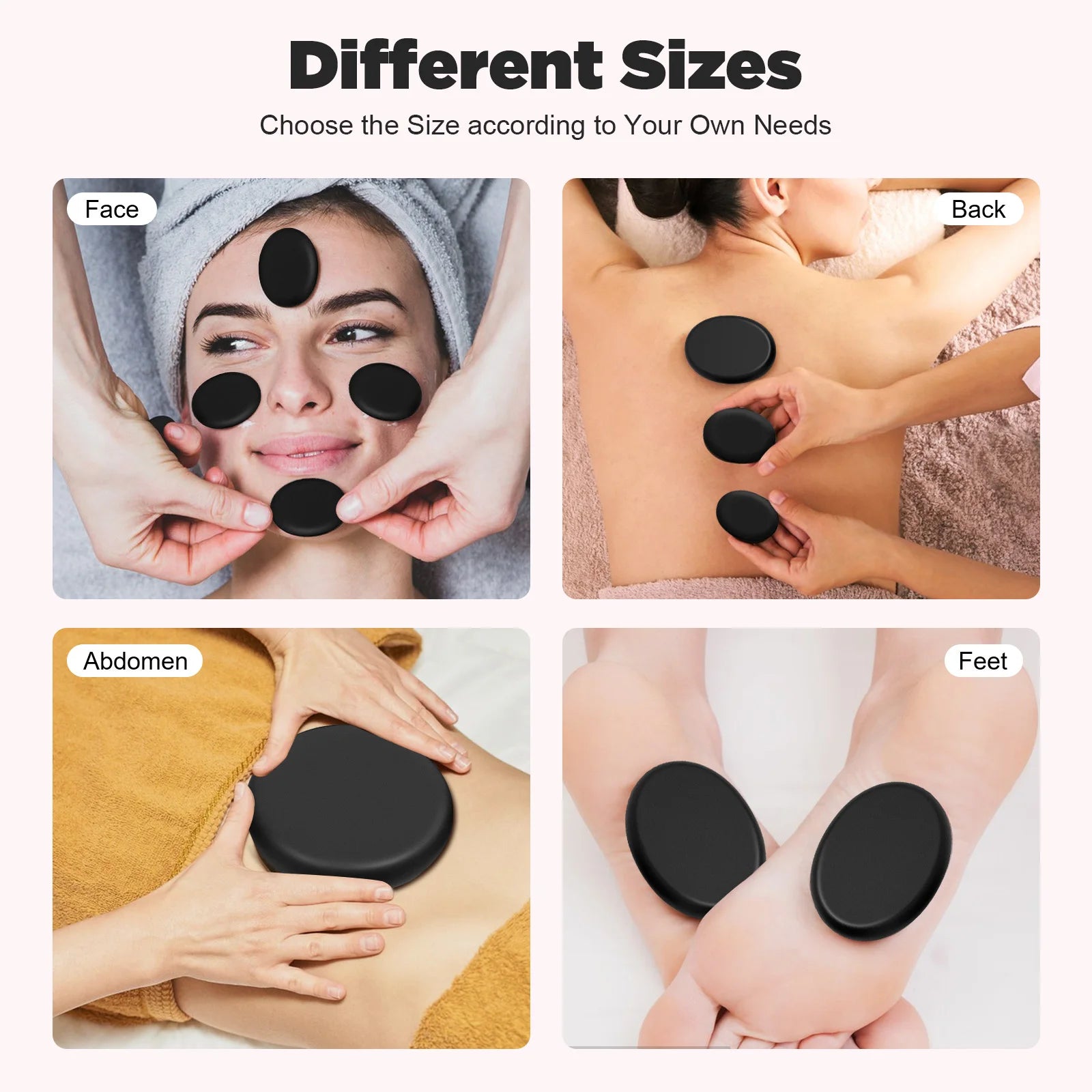 Professional Hot Stone Therapy Massage Kit with Heater