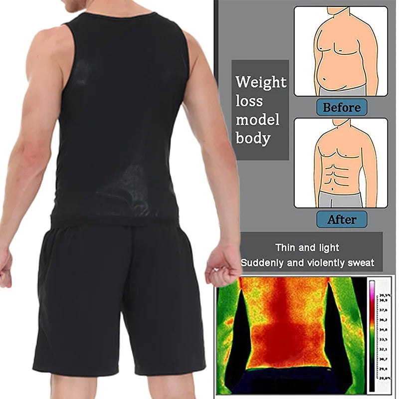Sauna Sweat Suit Short Sleeve Compression T-Shirt.