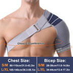 Shoulder Brace for Stabilizer Compression Sleeve With Adjustable Strap.