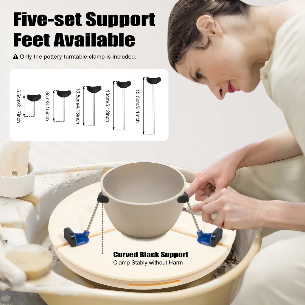 Pottery Turntable Clamp Portable Ceramic Pottery Machine