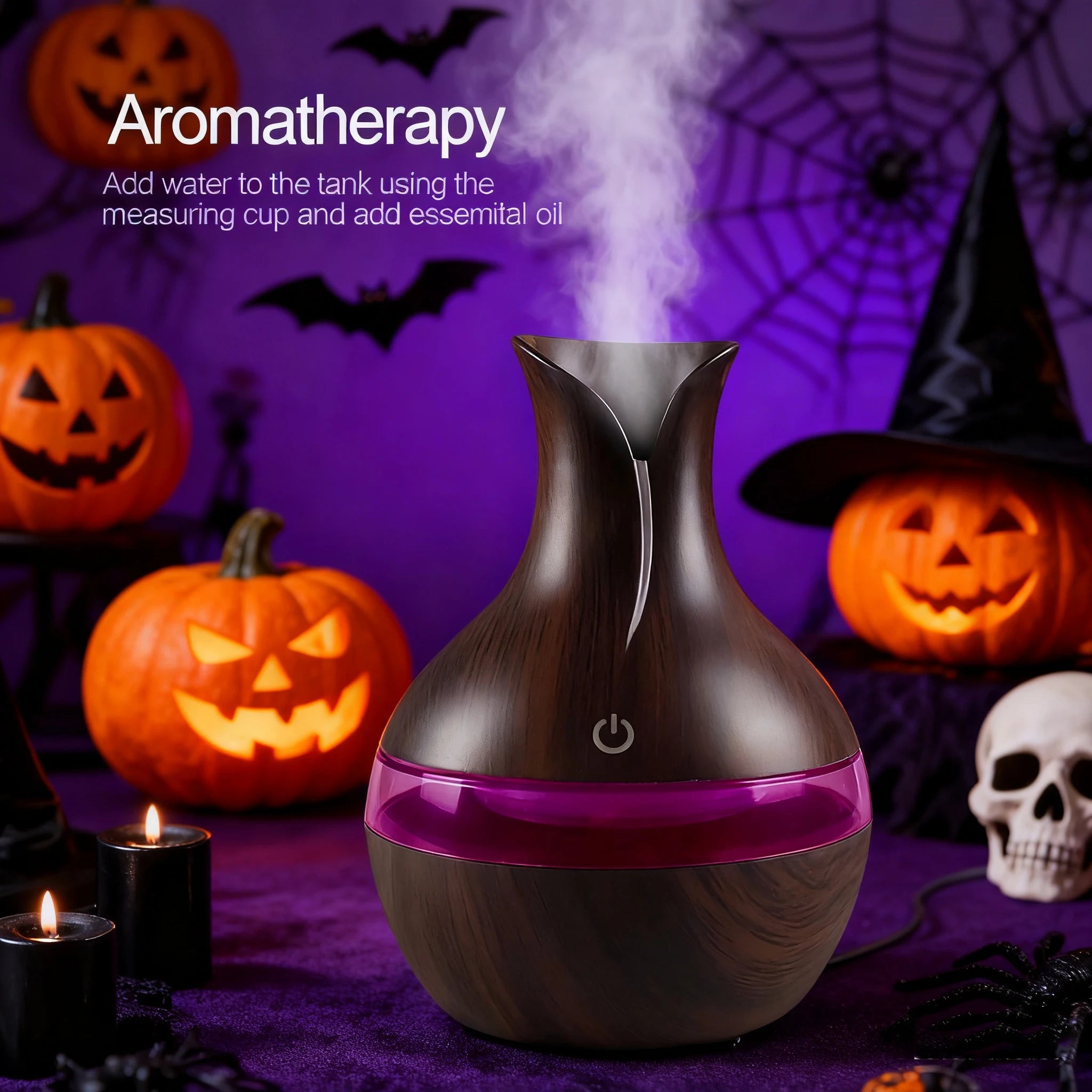 Aromatherapy Air Humidifier with LED Oil Diffuser