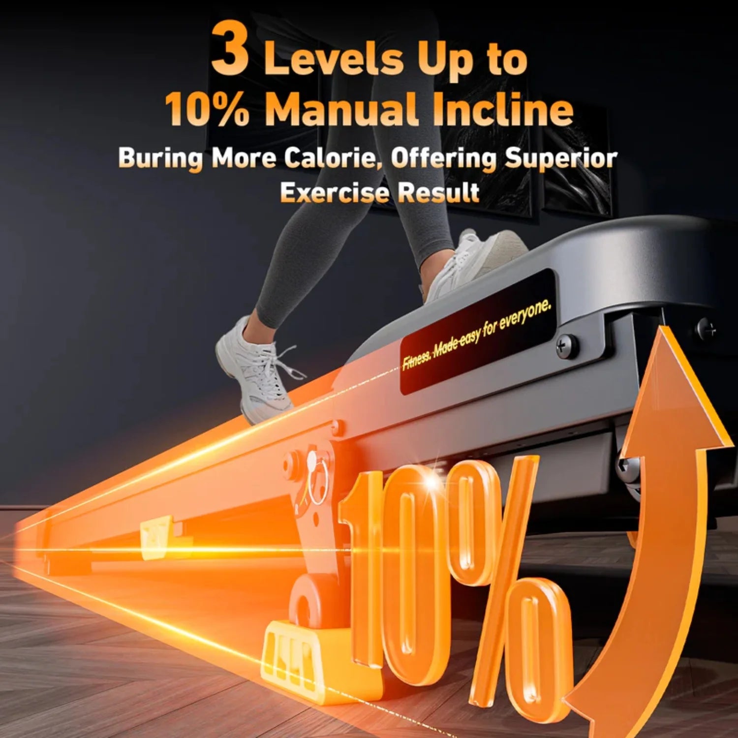Portable Incline Walking Treadmill with LED Display & Remote Control.