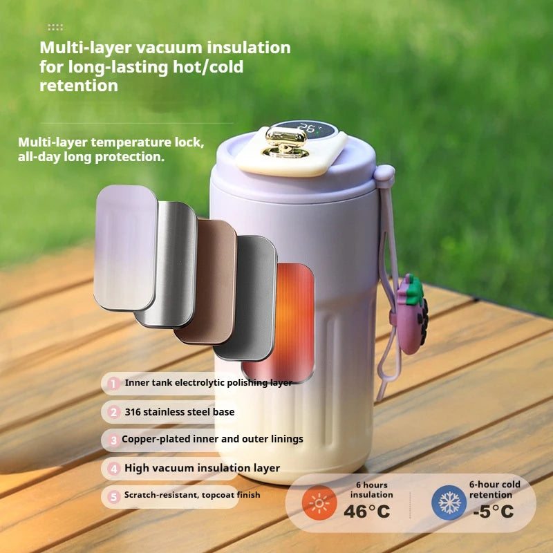 LED Temperature Display Vacuum Coffee Cup