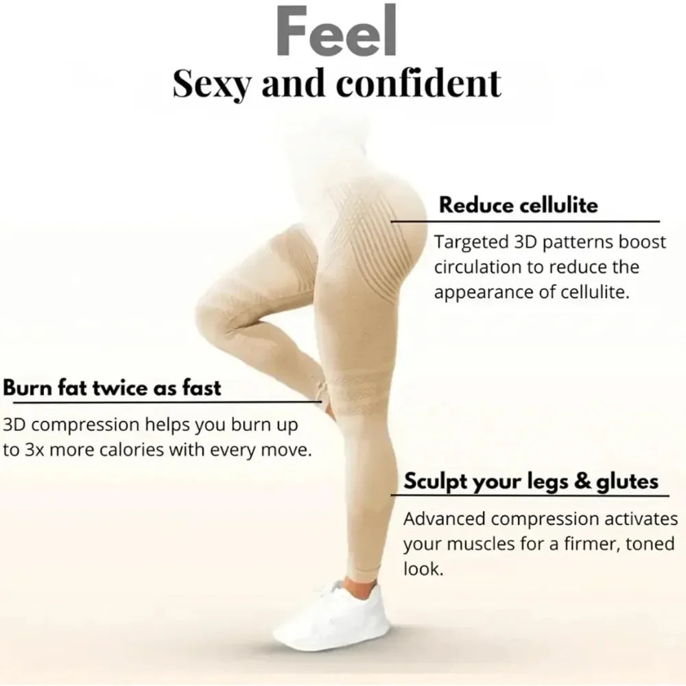Cellulite 3D High Waisted Butt Legging.