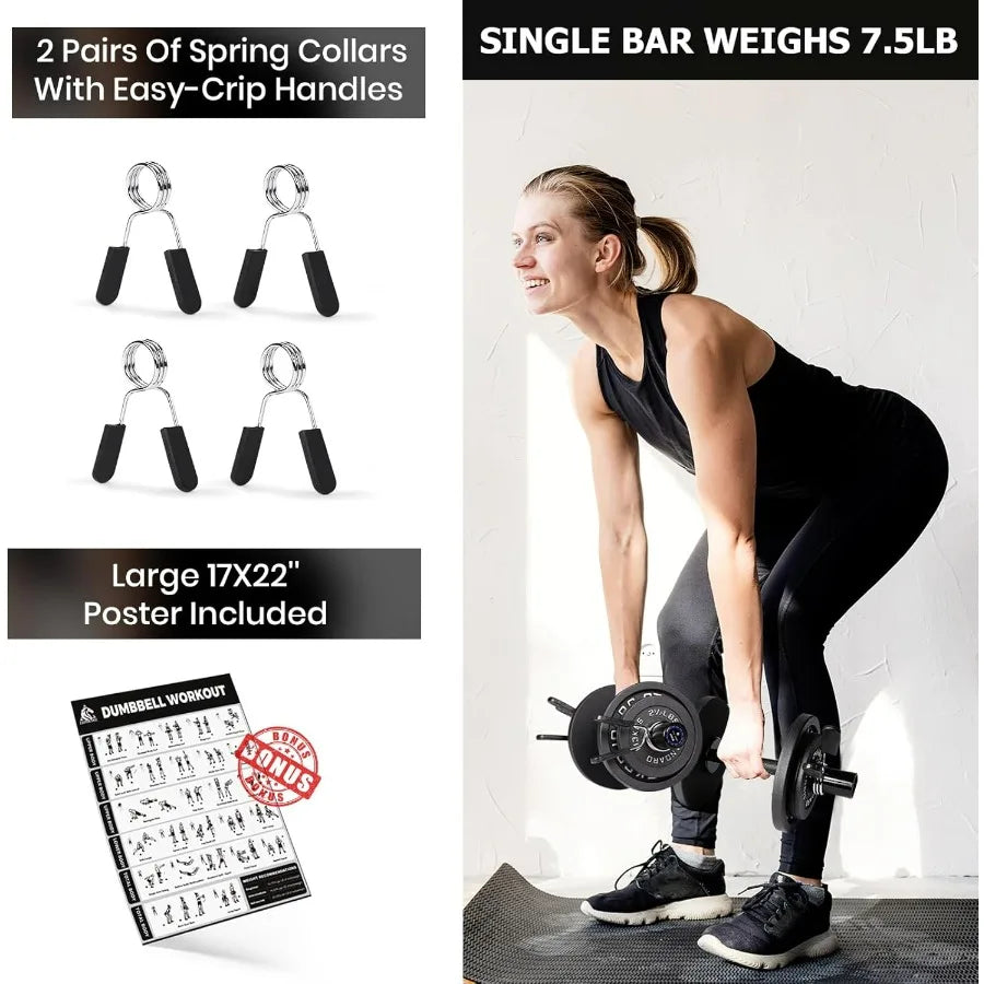 16" Loadable Olympic Dumbbells Pairs