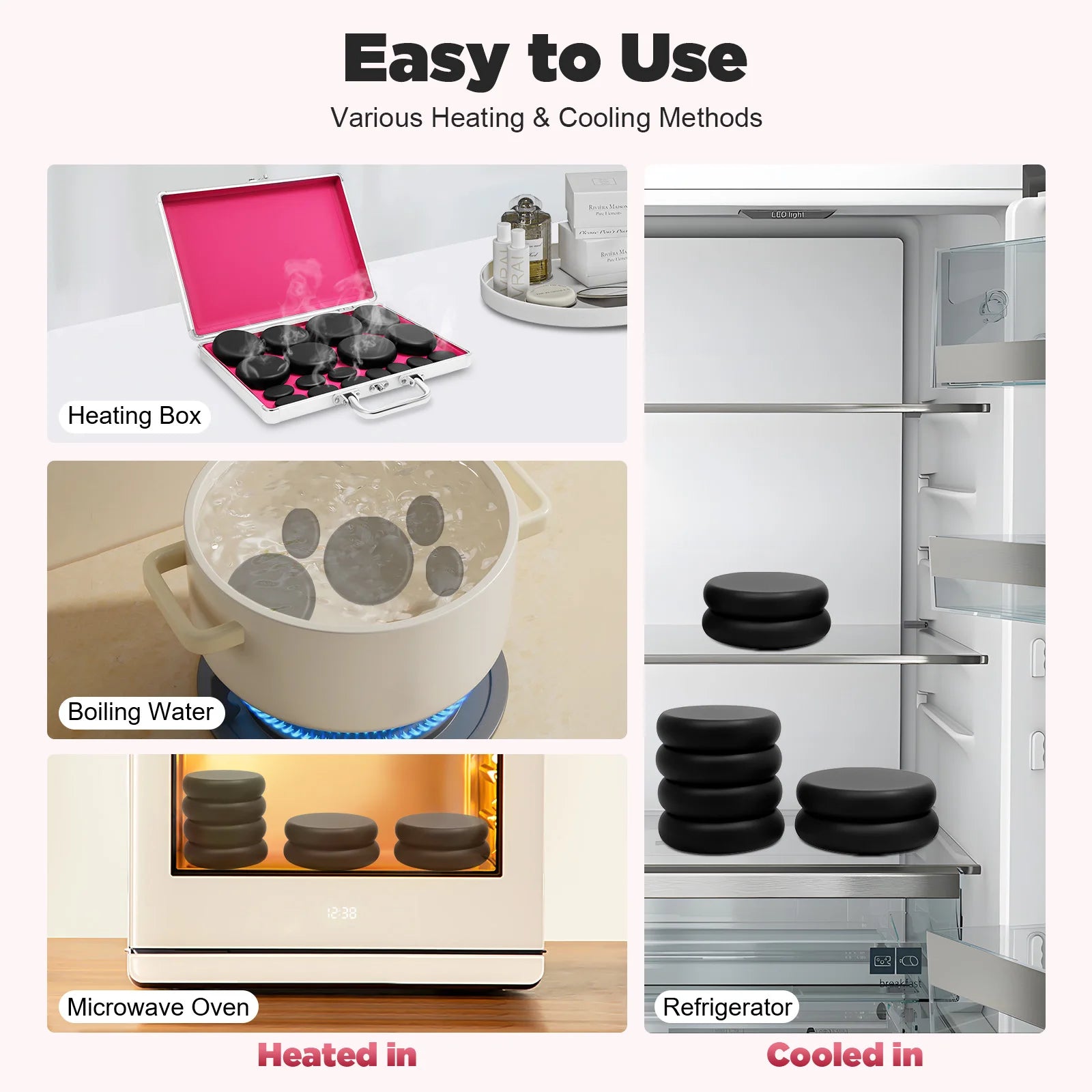 Professional Hot Stone Therapy Massage Kit with Heater