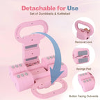 Adjustable Dumbbell Set of 2, 4-in-1Weights