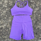 Women Gym Bra+High Waist Short Leggings.