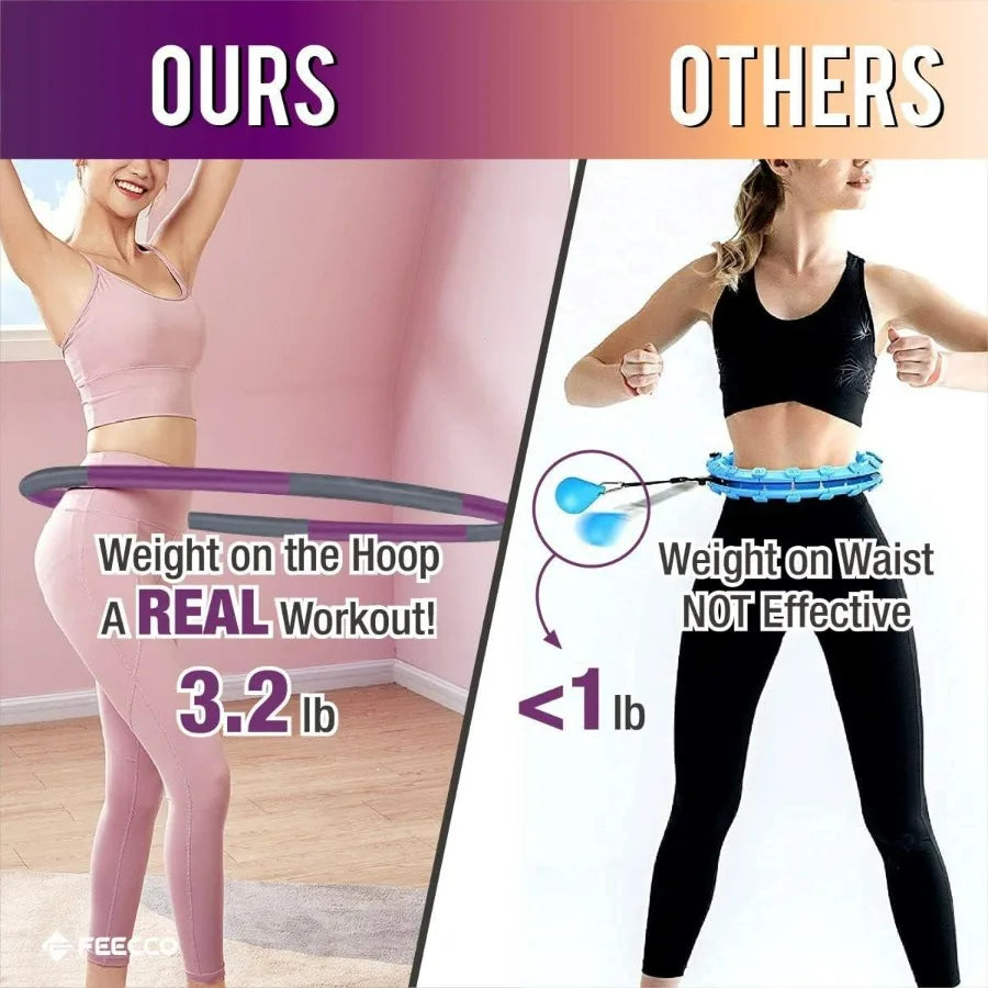 8 Detachable Weighted Fitness Hoop