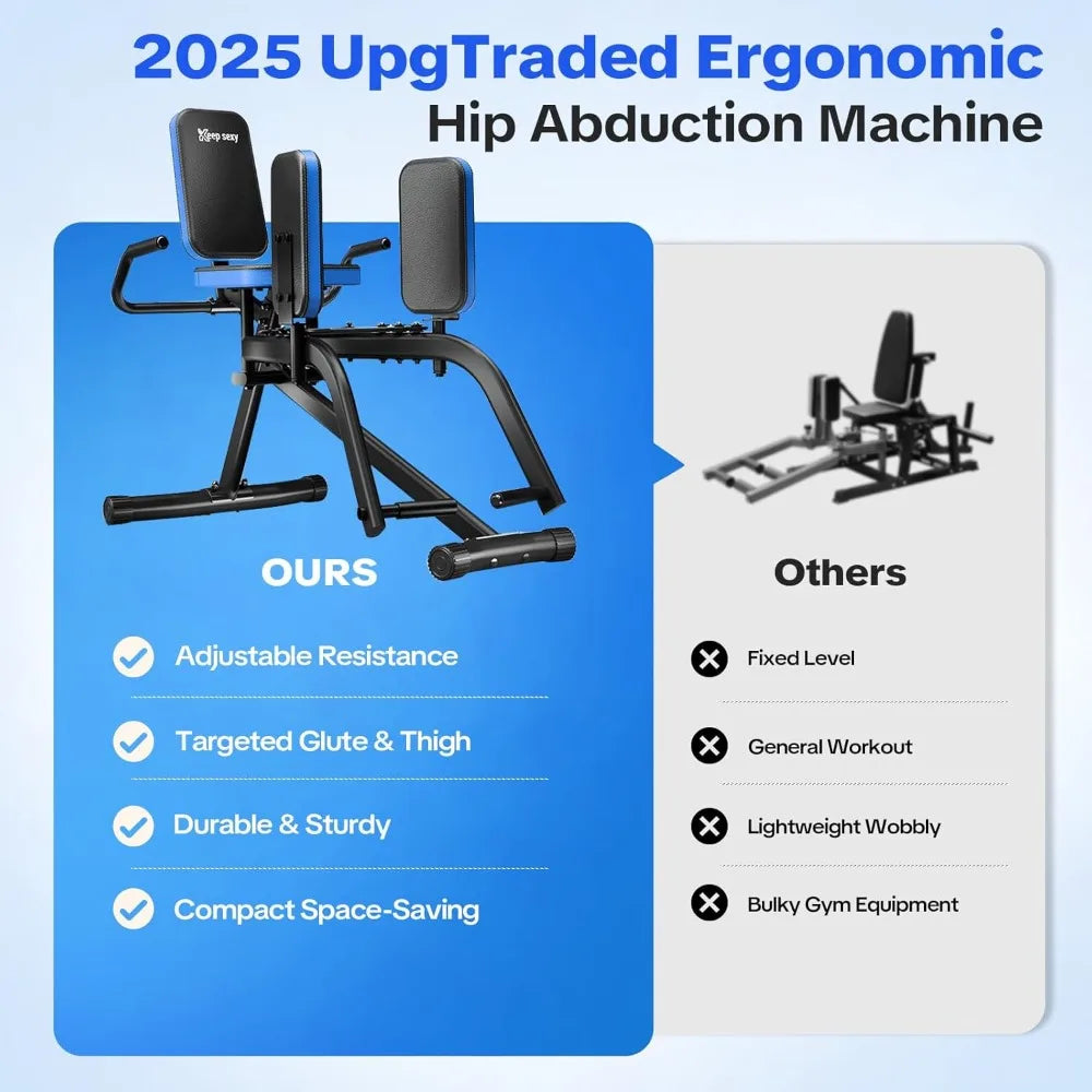 6-Level Hip Abductor Machine w/ Bonus Resistance Band