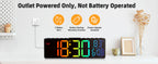 10.5" Digital Wall Clock, LED Display with Remote
