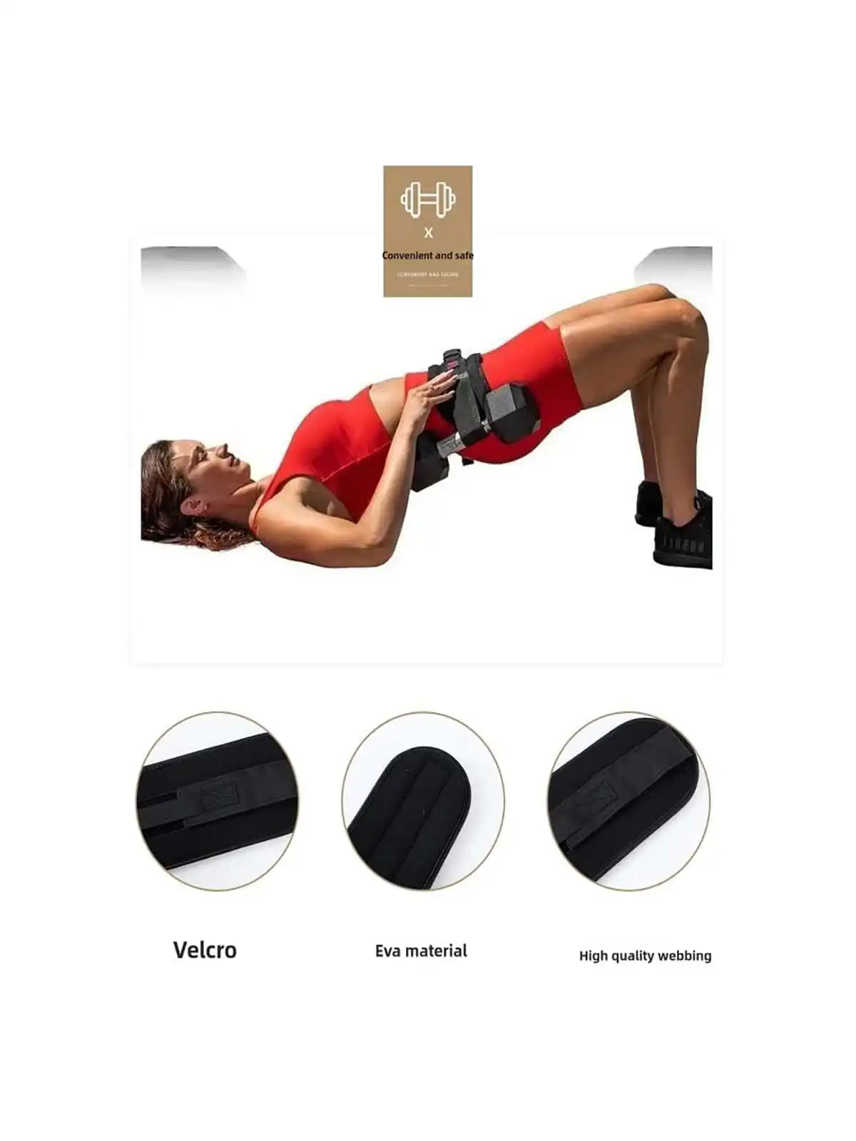 Glute Bridge Resistance Dumbbell Portable Weighted Band,