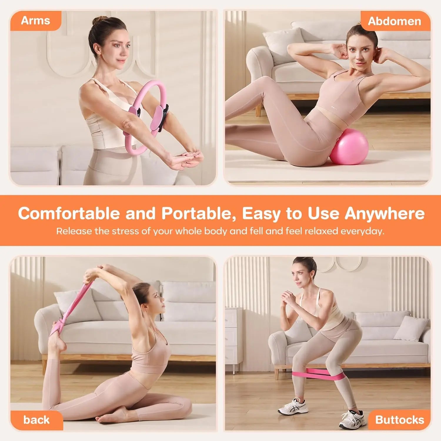 13-Piece Essential Pilates Workout Kit for Beginners