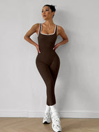 Ribbed  Women Seamless Workout Jumpsuit