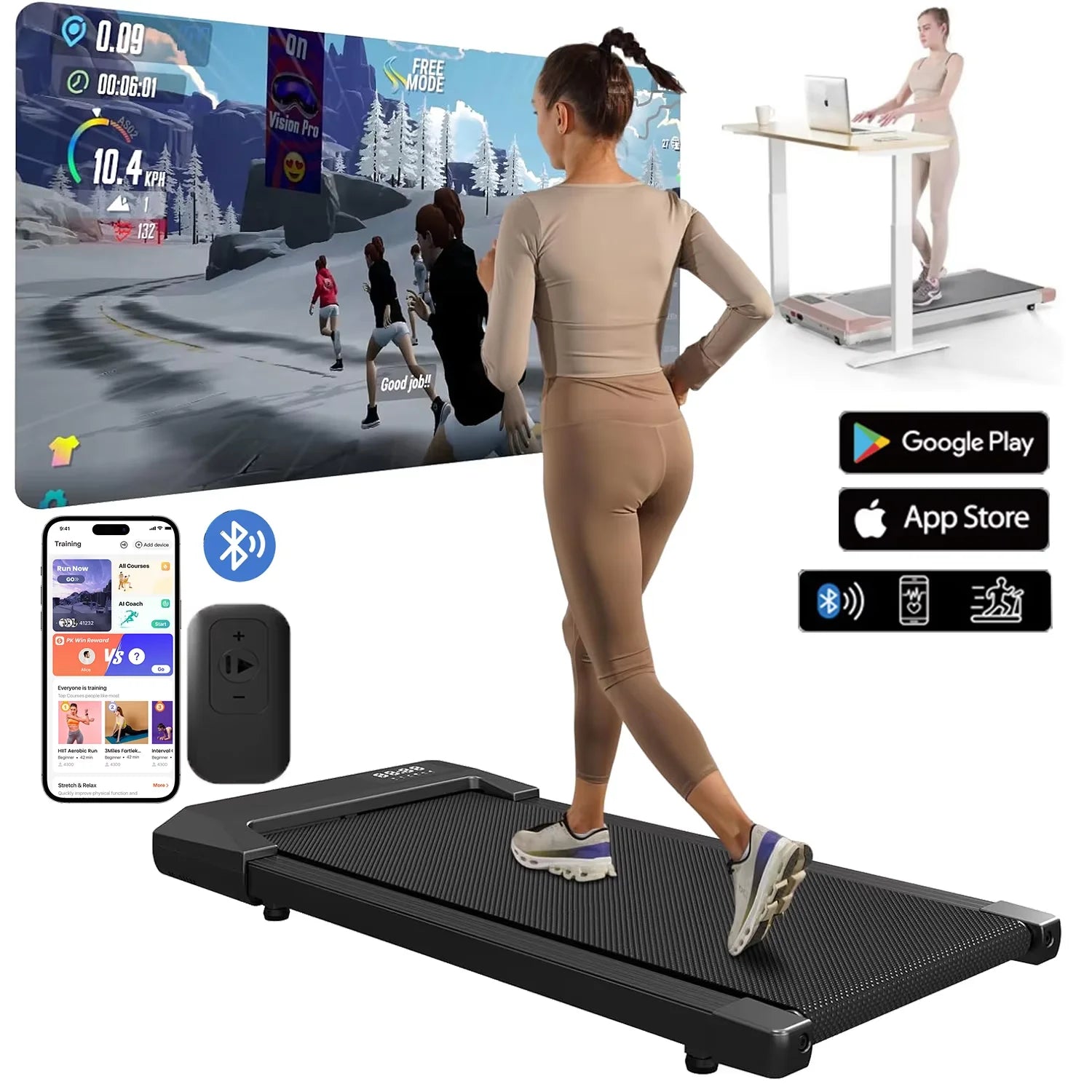 LCD Digital 2in1 Walking  Treadmill