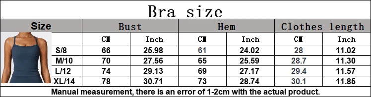 Cross Back Yoga fitness Sports Bra.