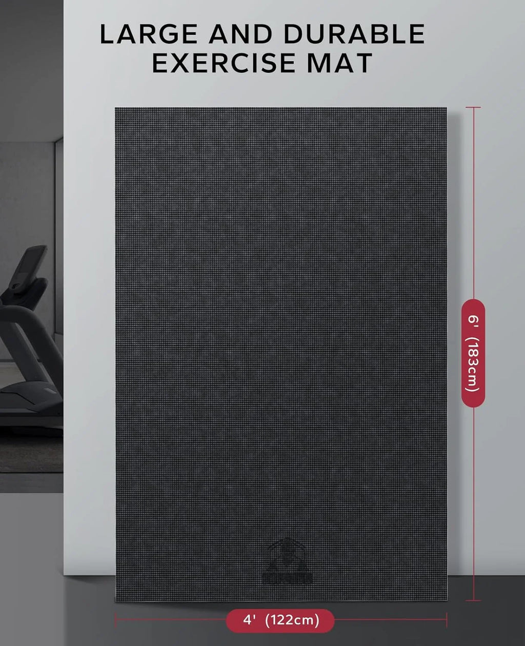 Extra Large Non Slip, Shock Absorbing, with Resistance Bands & Storage Bag Mat.