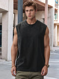 Washed Cotton Muscle Workout Tank Tops
