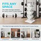 Vertical Dumbbell Heavy Duty Steel Weight Organizer for Home Gym Workout