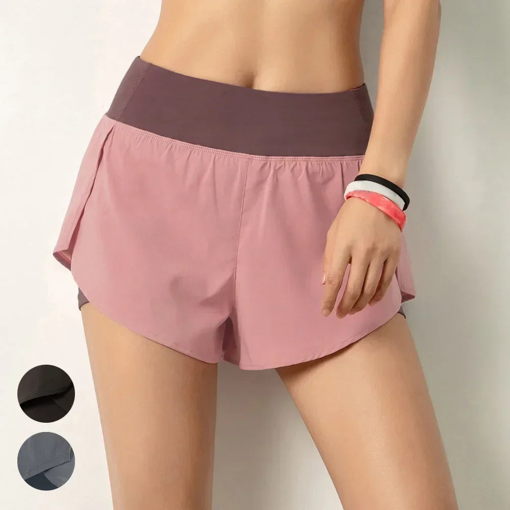 Running Shorts with Wide Waistband Coverage
