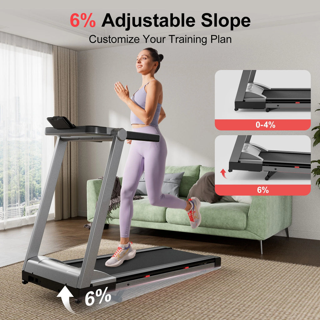 Foldable Data Monitoring Incline Home Treadmill